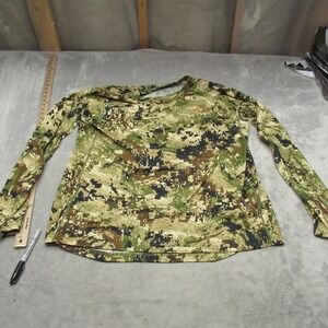 Sitka Crew Shirt Men XL Camo Hunting Core Lightweight Long Sleeve Odor Control